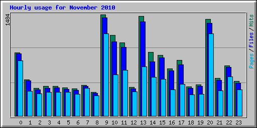 Hourly usage for November 2010