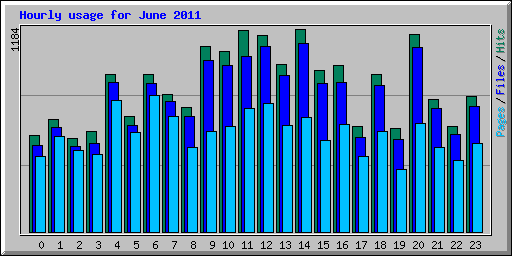 Hourly usage for June 2011