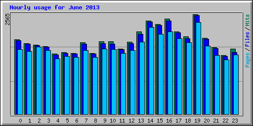 Hourly usage for June 2013